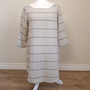 La Bottega Di Brunella Striped Linen Tunic Top
